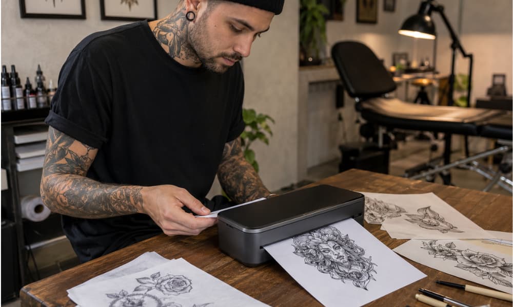 Impresora portátil a4 para tatuajes
